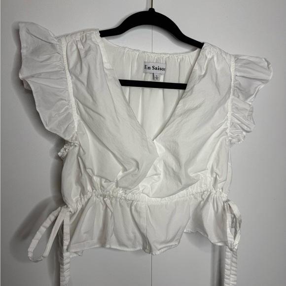 En Saison - Anthropologie - Juliet Top and Skirt Set in white Oyster - S/M - Picture 5 of 16